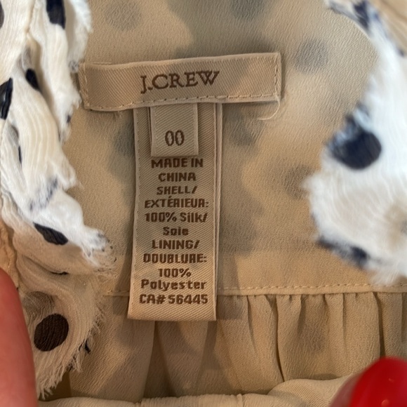 J.Crew Women’s Silk Polka Dot Blouse - Picture 3 of 9